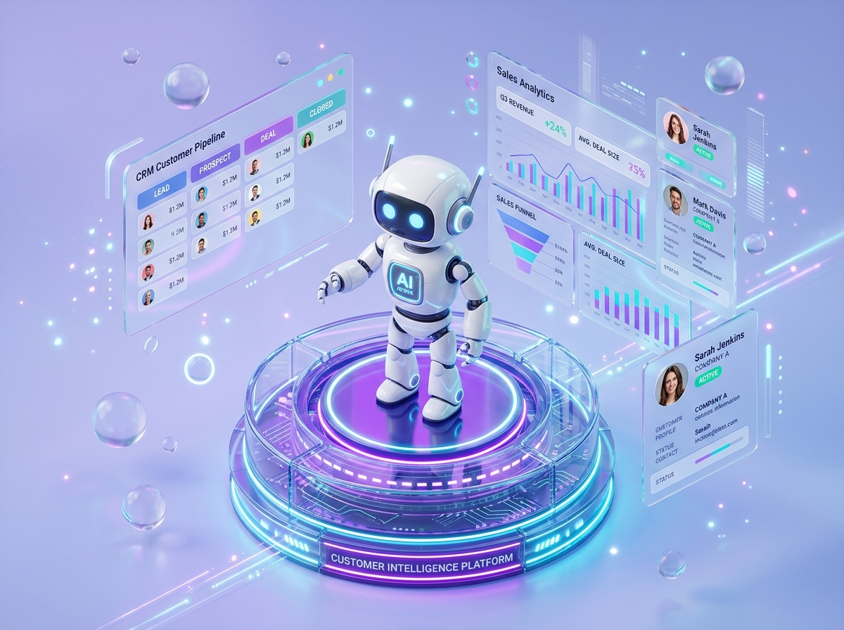 ATECH AI Robot CRM Assistant 3D